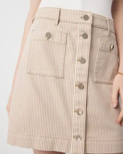 Petite Striped Patch Pocket A-Line Skirt*White House Black Market Online