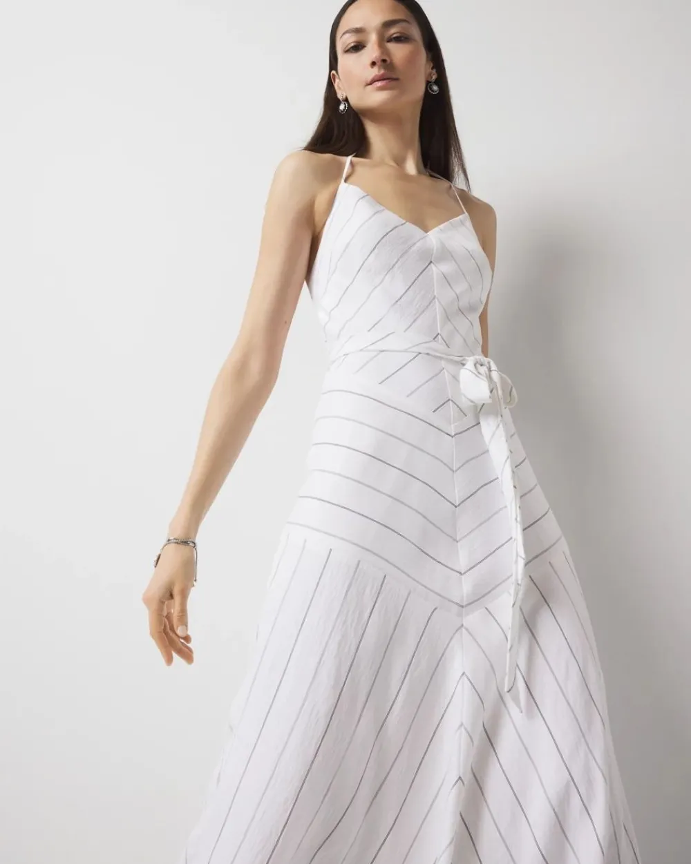 Petite Tie-Waist Halter Dress*White House Black Market Outlet
