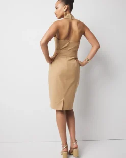 Petite Trench Wrap Mini Dress*White House Black Market New