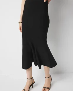 Petite Trumpet Flare Midi Skirt*White House Black Market Sale