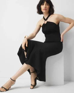 Petite Trumpet Flare Midi Skirt*White House Black Market Sale