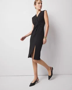 Petite Twist Detail Sheath Dress*White House Black Market Clearance