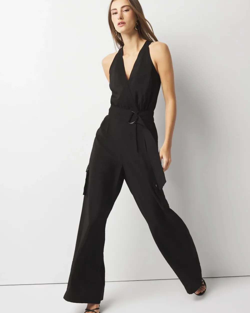Petite Wide Leg Utility Jumpsuit*White House Black Market Online