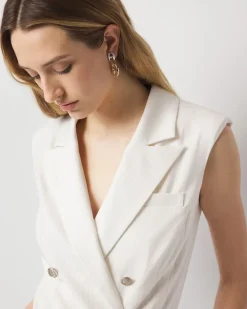 Pinstriped Double-Breasted Blazer Romper*White House Black Market Discount