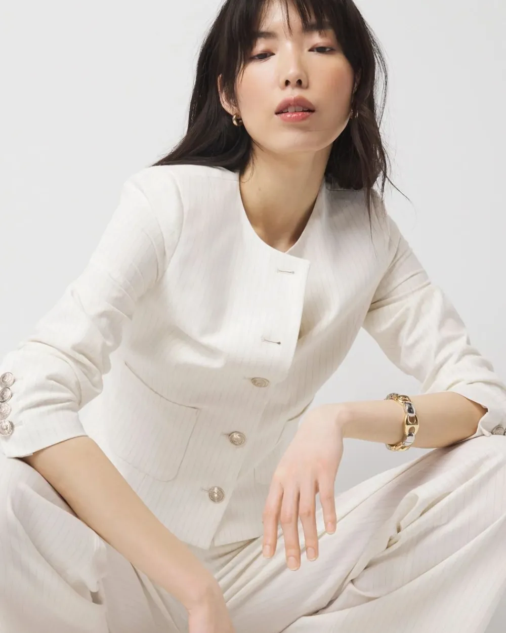 Pinstriped Lady Jacket*White House Black Market Online