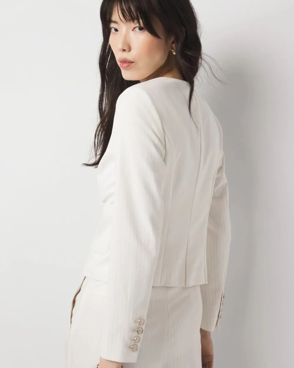 Pinstriped Lady Jacket*White House Black Market Online