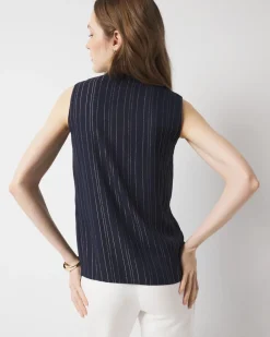 Pinstriped Pleated Shell*White House Black Market Best