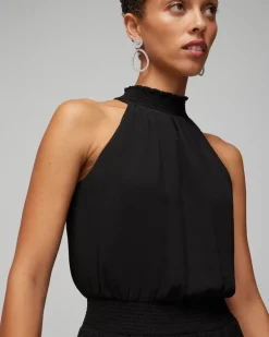 Pleated Halter Midi Dress*White House Black Market Best