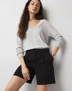 Pleated Tailored Shorts*White House Black Market Online