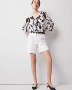 Pleated Tailored Shorts*White House Black Market Sale