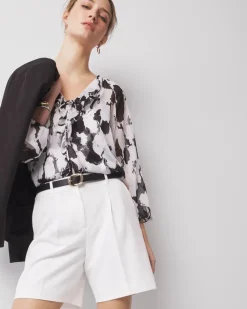 Pleated Tailored Shorts*White House Black Market Sale