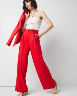 Pleated Wide Leg Pant*White House Black Market Hot