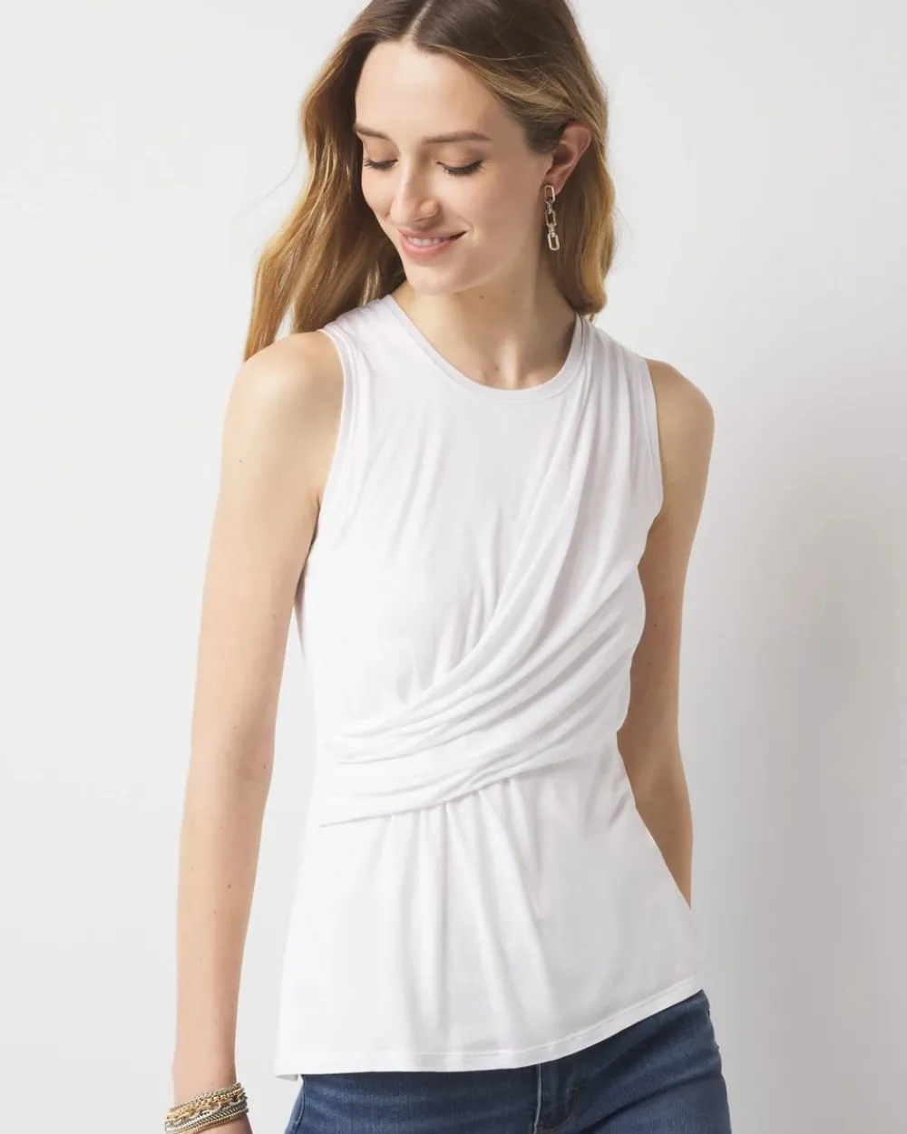 Pleated Wrap Tank Top*White House Black Market Outlet