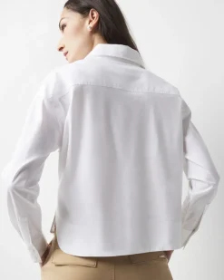 Pocket Poplin Shirt*White House Black Market Hot