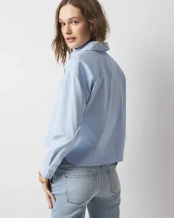 Pocket Poplin Shirt*White House Black Market Fashion
