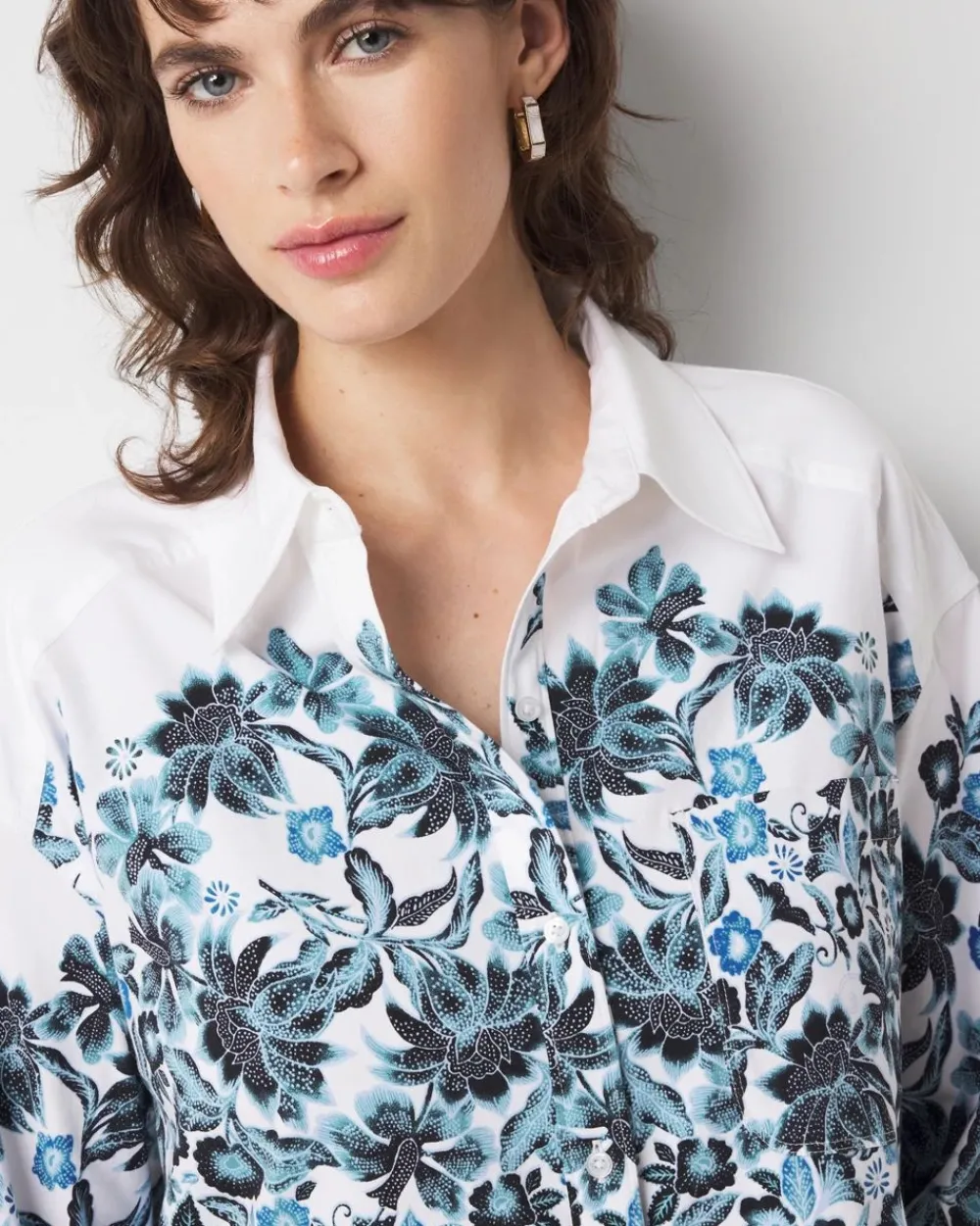 Pocket Poplin Shirt*White House Black Market Sale