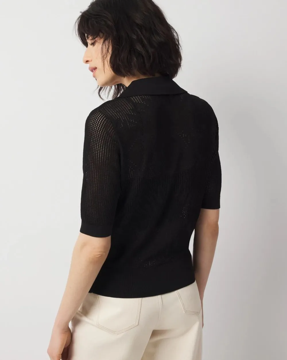 Pointelle Cardigan Sweater*White House Black Market Fashion