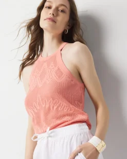 Pointelle Sweater Halter Top*White House Black Market Clearance