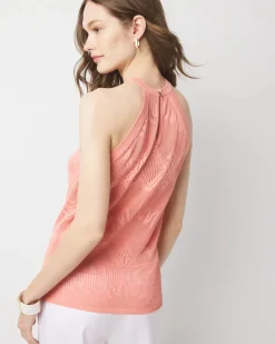 Pointelle Sweater Halter Top*White House Black Market Clearance