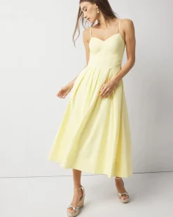 Poplin Corset Midi Dress*White House Black Market Online