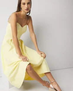 Poplin Corset Midi Dress*White House Black Market Online