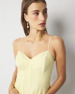 Poplin Corset Midi Dress*White House Black Market Online