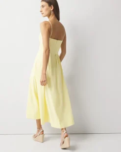 Poplin Corset Midi Dress*White House Black Market Online
