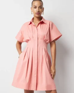 Poplin Corset Shirt Dress*White House Black Market Fashion