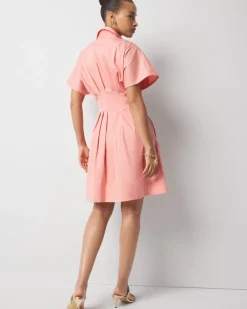 Poplin Corset Shirt Dress*White House Black Market Fashion