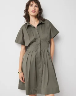 Poplin Corset Shirt Dress*White House Black Market Best