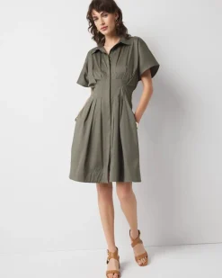 Poplin Corset Shirt Dress*White House Black Market Best
