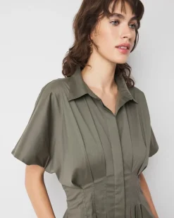 Poplin Corset Shirt Dress*White House Black Market Best