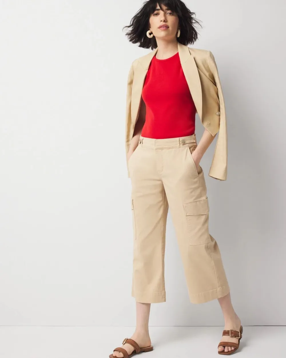 Pret Cargo Wide Leg Cropped Pant*White House Black Market Clearance