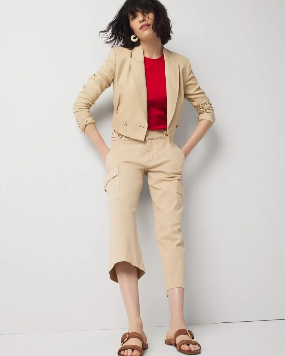 Pret Cargo Wide Leg Cropped Pant*White House Black Market Clearance