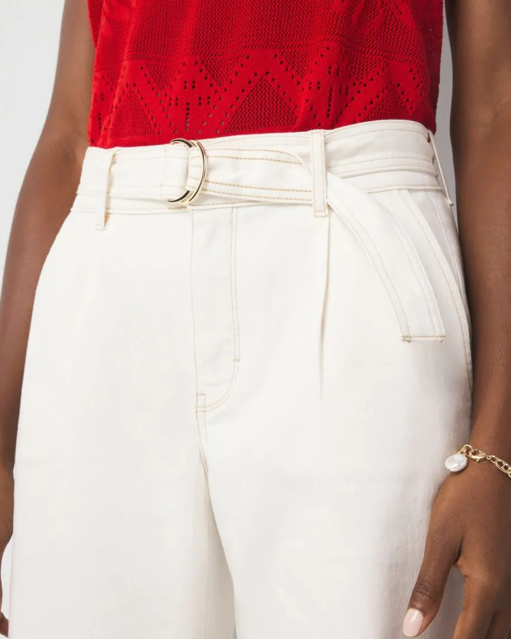 Pret High-Rise Belted Wide Leg Trouser*White House Black Market Sale