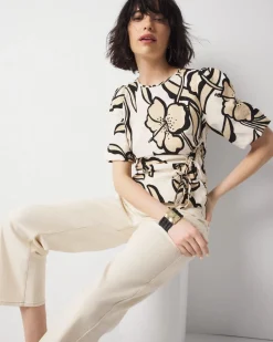 Puff-Sleeve Drawstring Blouse*White House Black Market Best