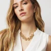 Quilted Metal Statement Necklace*White House Black Market New