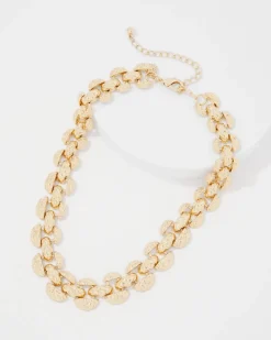 Quilted Metal Statement Necklace*White House Black Market New