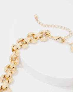 Quilted Metal Statement Necklace*White House Black Market New