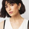 Quilted Pavé Stud Earrings*White House Black Market Best