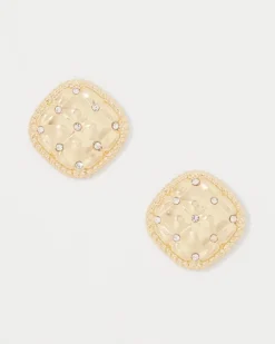Quilted Pavé Stud Earrings*White House Black Market Best