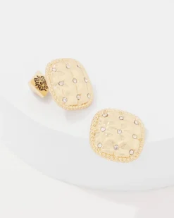 Quilted Pavé Stud Earrings*White House Black Market Best