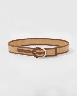 Raffia Denim Belt*White House Black Market Sale