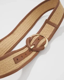 Raffia Denim Belt*White House Black Market Sale