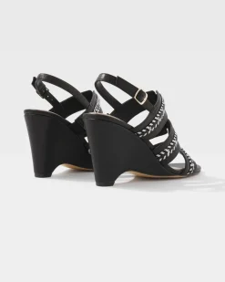 Raffia Whipstitch Wedge Sandal*White House Black Market Fashion