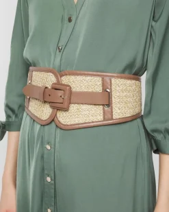 Raffia Wide Belt*White House Black Market Hot