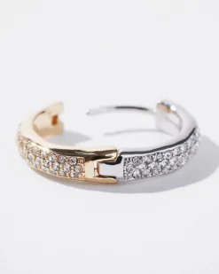 Reversible Small Pave Hoop Earrings*White House Black Market New