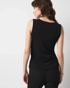 Ring Detail Ruched Tank*White House Black Market New