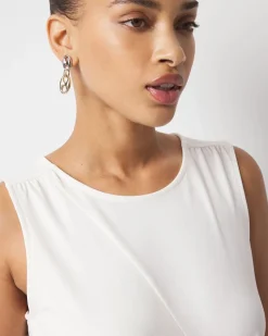 Ring Detail Ruched Tank*White House Black Market Fashion