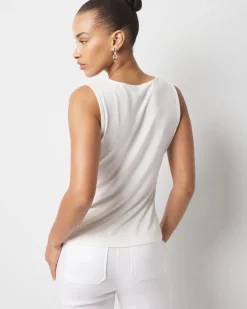 Ring Detail Ruched Tank*White House Black Market Fashion